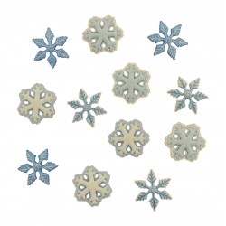 Decorative Christmas Buttons - Snowflakes
